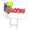 Signmission Balloons Yard Sign & Stake outdoor plastic coroplast window, C-1824-DS-Balloons C-1824-DS-Balloons - alternate 1